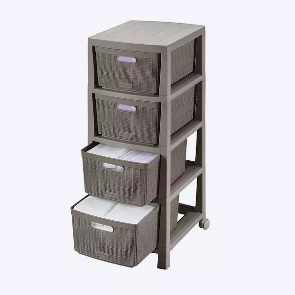 Cajonero Rimax Fique 4 Gavetas Mocca