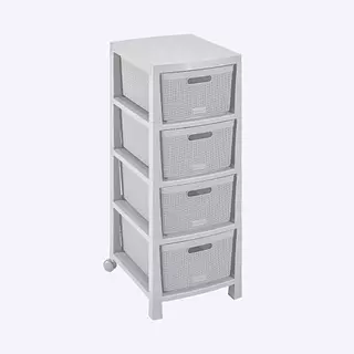 Cajonero Rimax Fique 4 Gavetas Gris Hielo