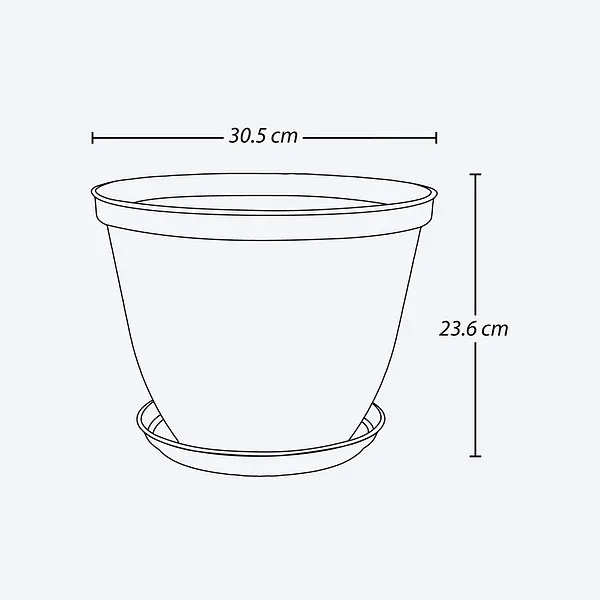 Matera Rimax Redonda Rafia 30 Cm Con Plato Terracota