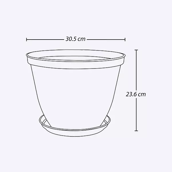 Matera Rimax Redonda Rafia 35 Cm Con Plato Gris Hielo