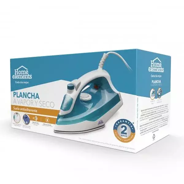 Plancha Home Elements Vapor Y Seco