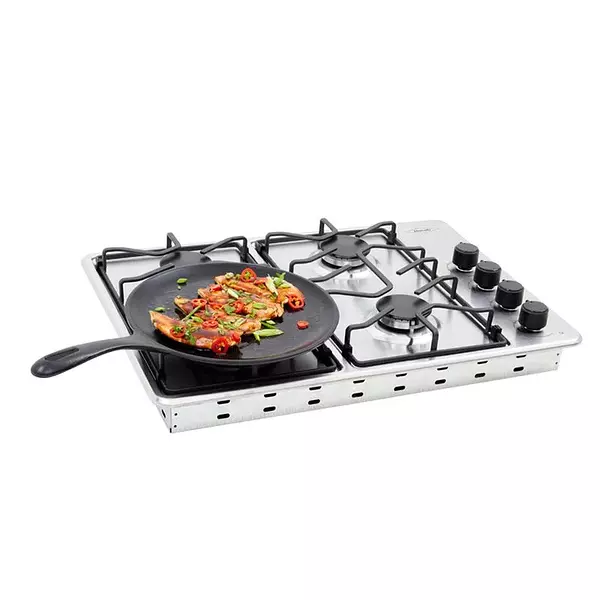 Estufa Haceb De Empotrar Tofu Inox 60x43 Cm Gas Natural