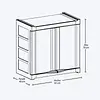 Armario Rimax Gabinete Doble Apariencia Rattan