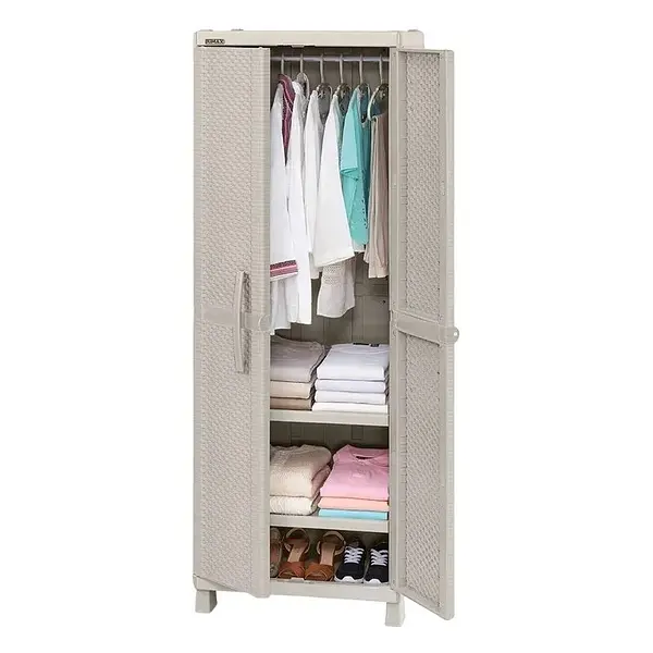 Armario Rimax Para Ropa Rattan Taupe