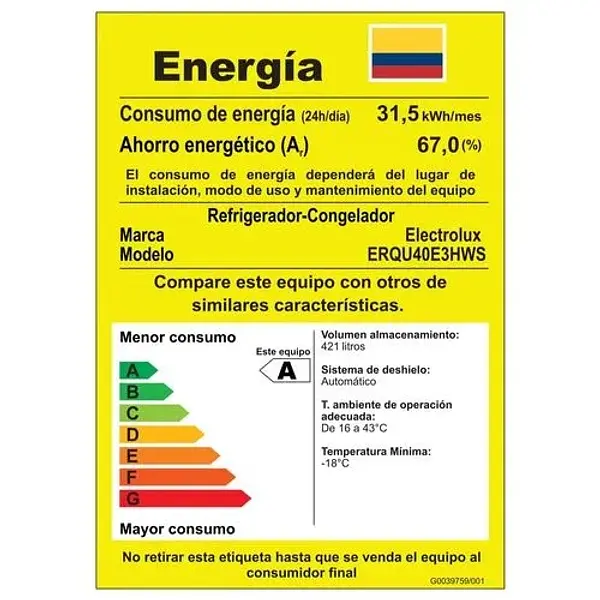 Nevecón Electrolux No Frost 421l 4 Puertas Inverter