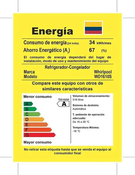 Nevecon Whirlpool Side By Side 518l Inverter