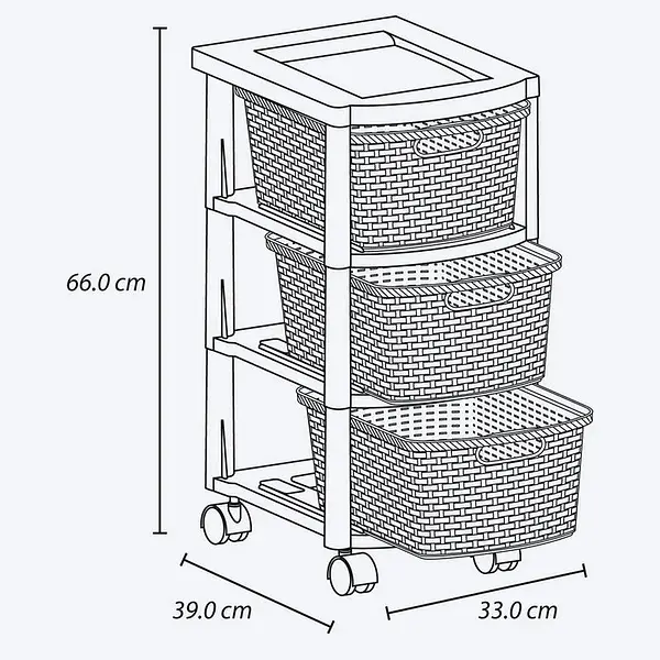 Cajonero Rimax Rattan 3g Niño