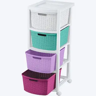 Cajonero Rimax Apariencia Rattan 4g Niña