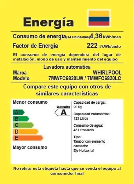Lavadora/Secadora Whirlpool Carga Fontal 20 Kg}