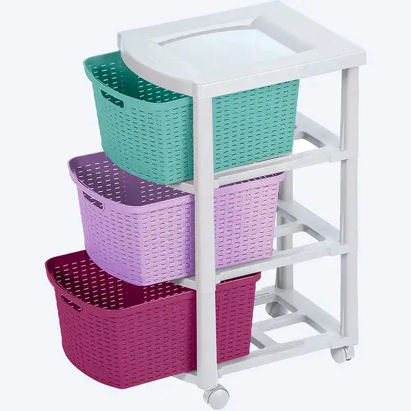 Cajonero Rimax Apariencia Rattan 3 Gavetas