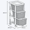 Cajonero Rimax Apariencia Rattan 3 Gavetas