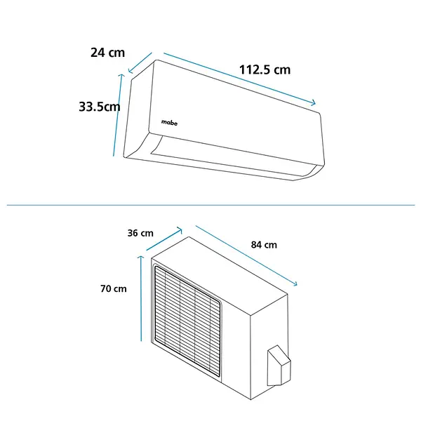Aire Acondicionado Inverter 220v 24000 Btu Blanco Mabe