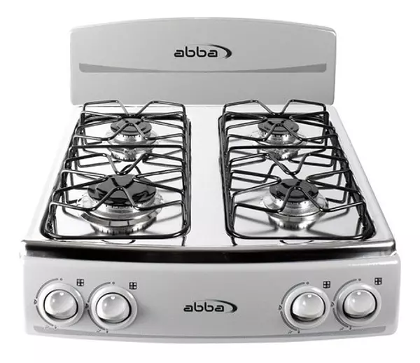 Estufa Abba Gas/Mesa 4 Pts Mesa Recta Inox. Torre St400-5n G