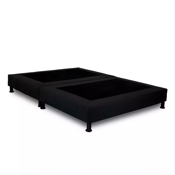 Base Cama Diva Negra con Recubre 160*190*20