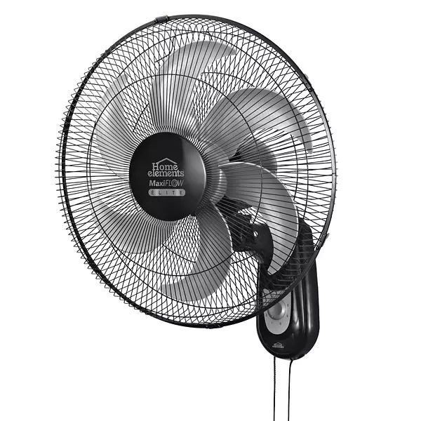 Ventilador Home Element Pared 18″ Negro – Maxiflow Elite