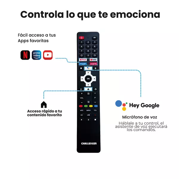 Televisor Challenger 43" Lo68 Bt Led Smart Tv Android